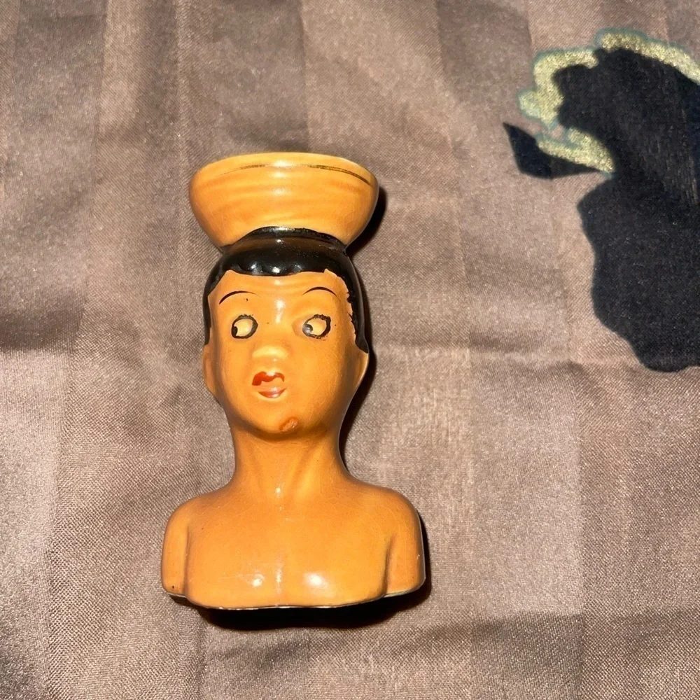 Vintage African Tribal King & Queen Salt & Pepper Shakers